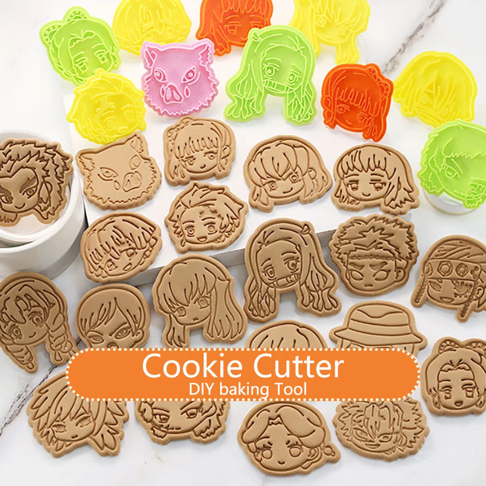 

Cute Demon slayer Cartoon 3D Cookie Cutter Biscuit Molds DIY Cake Moulds Decorating Baking Accessories Tools