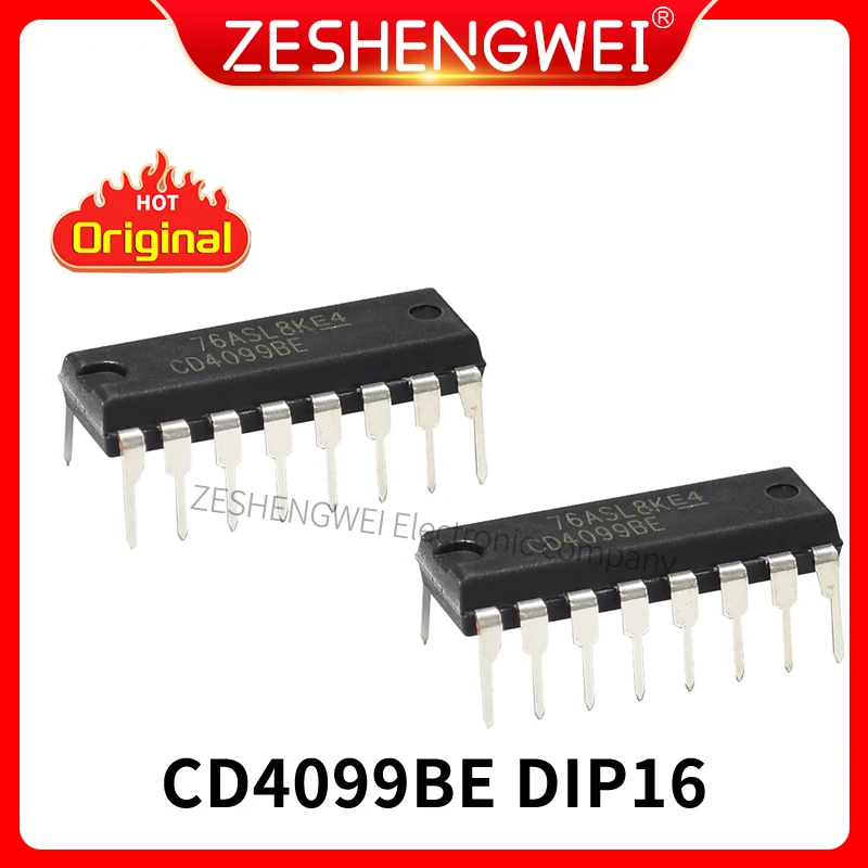 

10PCS New CD4099BE CD4099 DIP16 Package 8 Addressable Latch Logic Chips In Stock