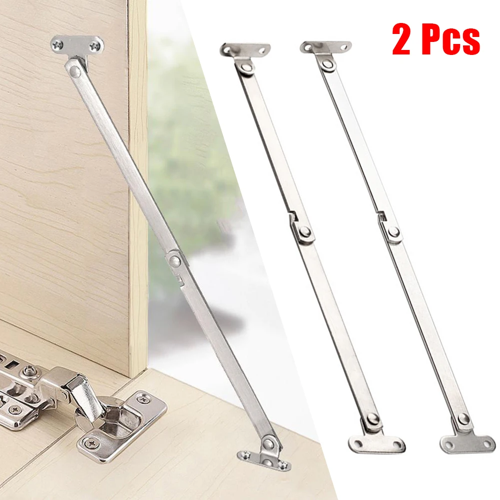 

2PCS Door Stay Stainless Steel Cabinet Folding Pull Rod Cabinet Door Movable Lift Up Support For Door/Cabinet/Tatami Support