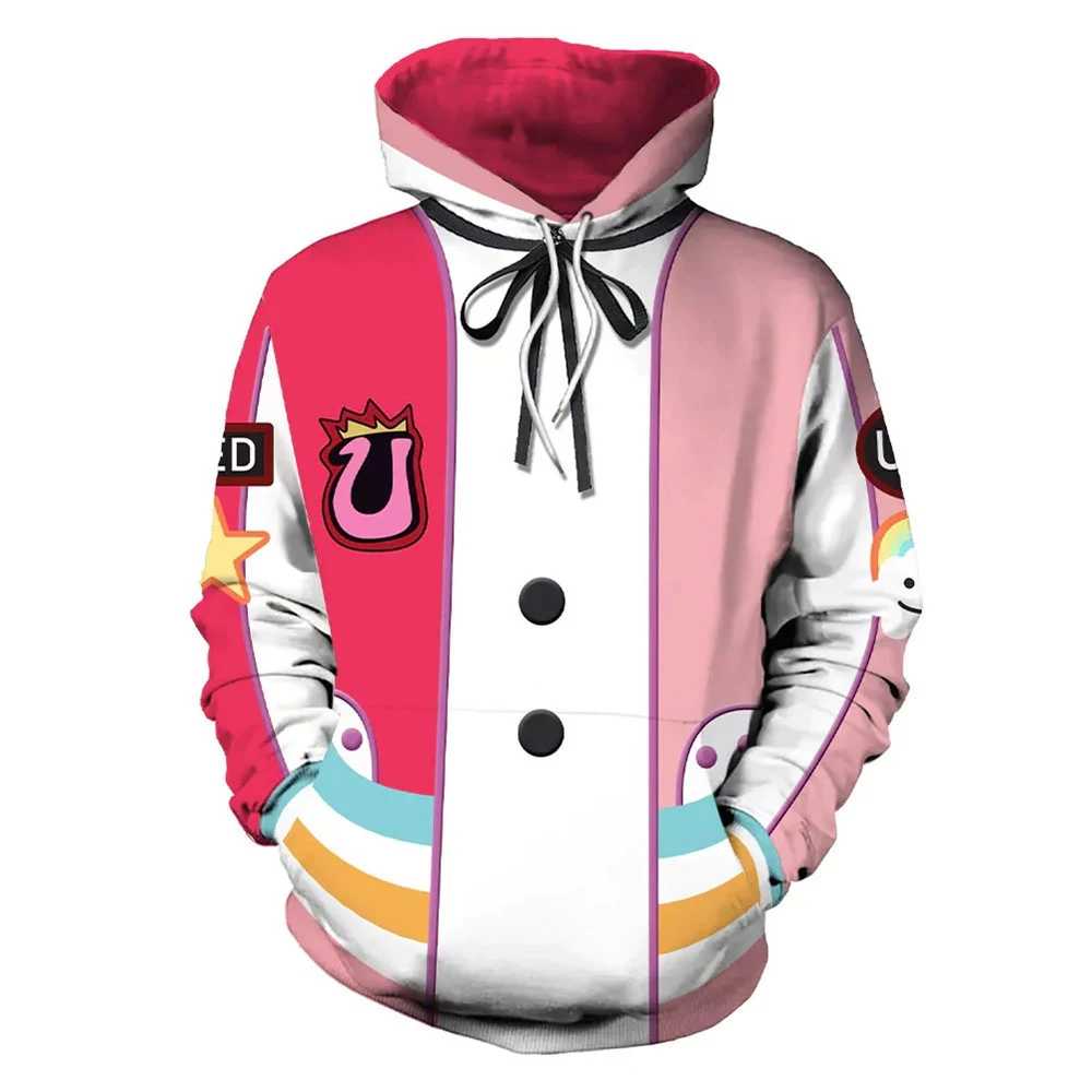 

Anime Een Stuk Film Rode Uta Cosplay Hoodie 3D Gedrukt Trui Hooded Polyester Jas Dunne Voor Herfst Lente