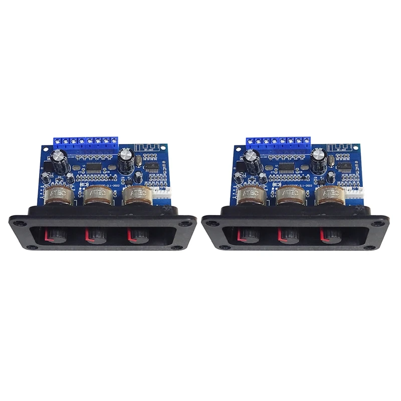 

2X 2.1 Channel Digital Power Amplifier Board 2X25W+50W Bluetooth 5.0 Subwoofer Class D Audio Amplifier Board DC 12-20V