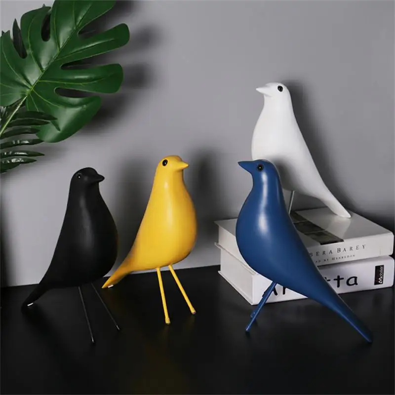 

Nordic Bird Ornament Gift Non-fading Color Bird Miniature Photography Props Resin Crafts Home Decor Resin Animal Model Creative