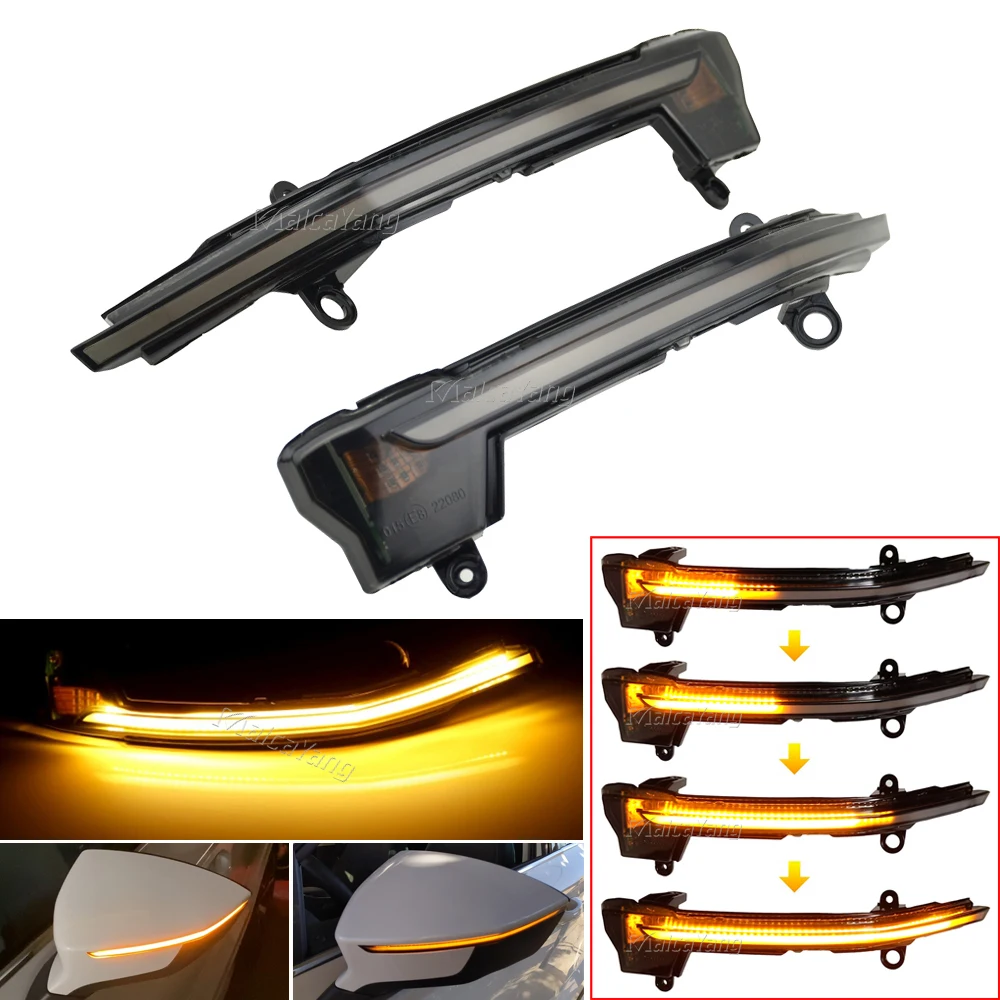 

2PCS For Seat Ateca Cupra Ateca Seat Tarraco LED Dynamic Turn Signal Light Flashing Water Side Mirror Indicator Blinker