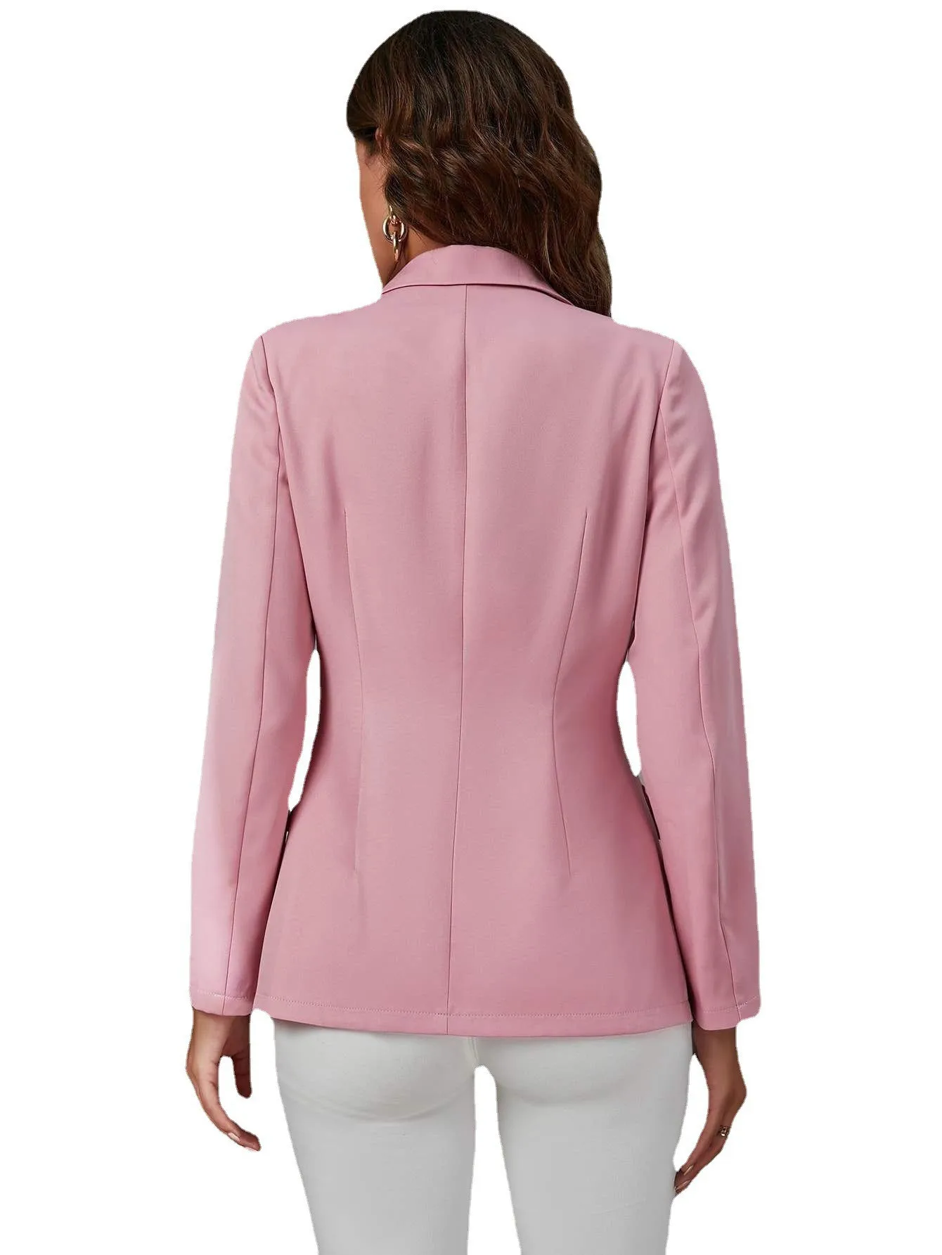 Blazer for Women Spring 2023 New Temperament Casual Loose Jacket Women Solid Color Slim Cropped Blazer