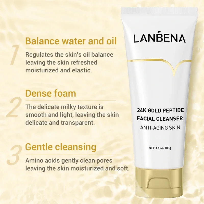 LANBENA 24-каратное золото VC отбеливающее средство для лечения прыщей