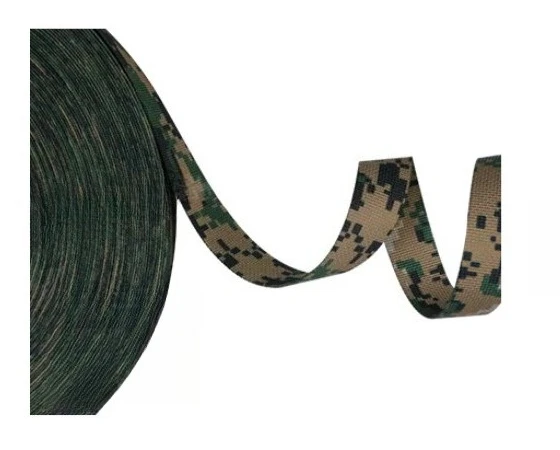 Фото Тактическая стропа MARPAT шириной 2,5 см с американским цифровым камуфляжем, высокопрочная и износостойкая, для тактических жилетов и аксессуаров MOLLE №1