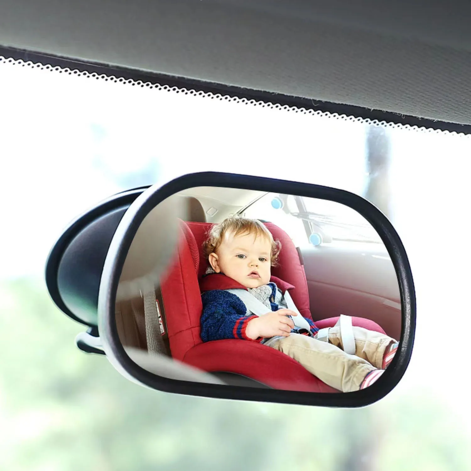 

Car Back Seat Baby Rearview Mirror Sight Glass 2 In 1 Mini 360° Adjustable Interior View Convex Mirrors Kids Monitor Auto Parts