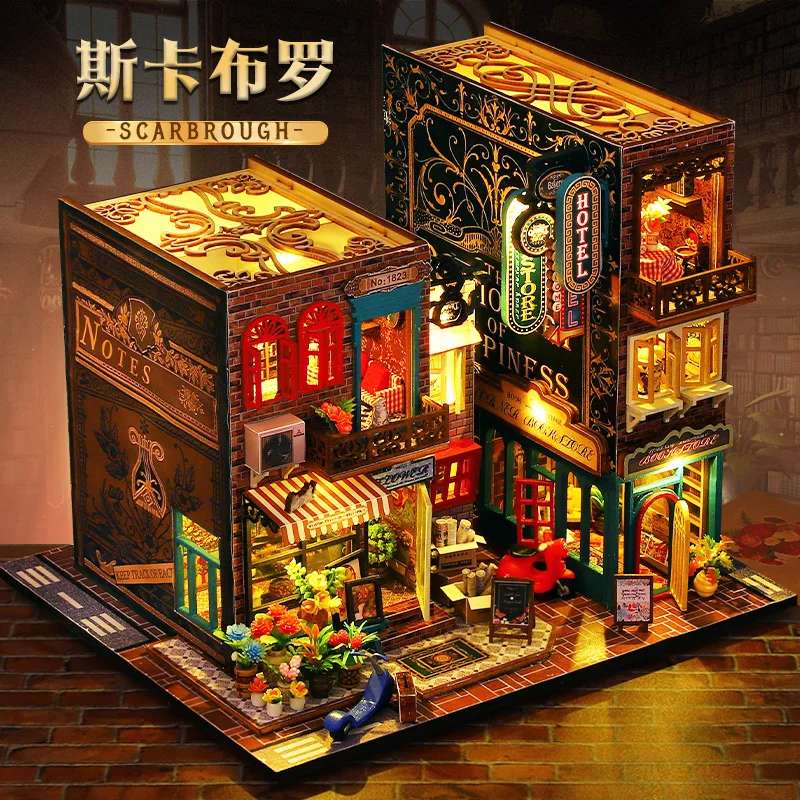 

Diy Three-Dimensional Puzzle Cottage Small Hand Do Mountain Wild Villa Toy Doll Creative Miniature Scene Sand Table House PZ-364