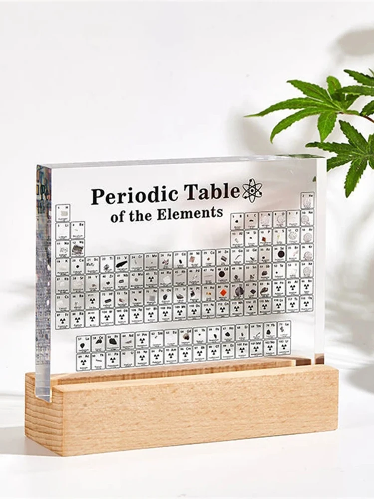 

Acrylic Real Element Periodic Table Desk Acrylic Periodic Table Kids Gift Teaching School Display Chemical Element Home Decor