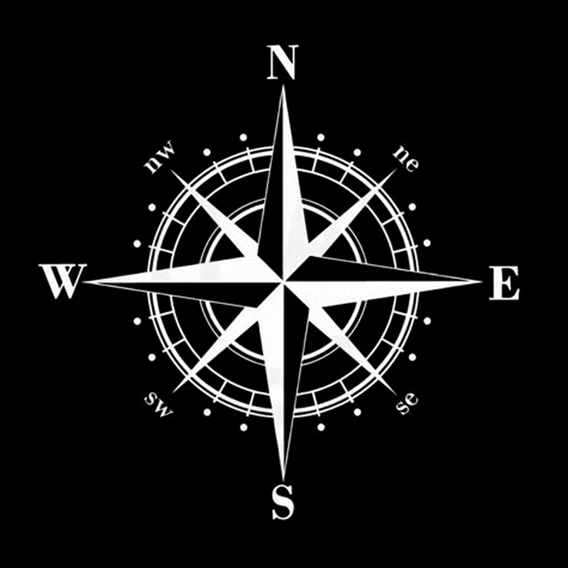 Car Stickers Art Design NSWE Compass Decals Waterproof Sun Protection Vinyl 15cm*15cm |