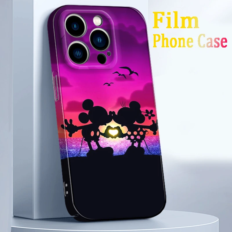 

Disney Cartoon Mickey Minnie Phone Case For Apple iPhone 14 13 12 Mini 11 XS Pro Max X XR 8 7 Plus SE Feilin Film Hard Cover