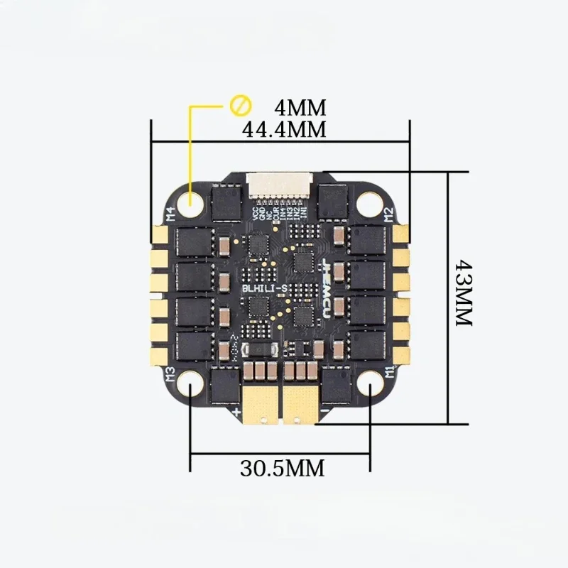 Фото BoMaSvoltara 70A ESC RuiBet 60A/65A 3-6S Dshot600 BLHELI_S 4-в-1 ESC для RC FPV дронов, контроллеров полета и MATEK F405 WIN №5