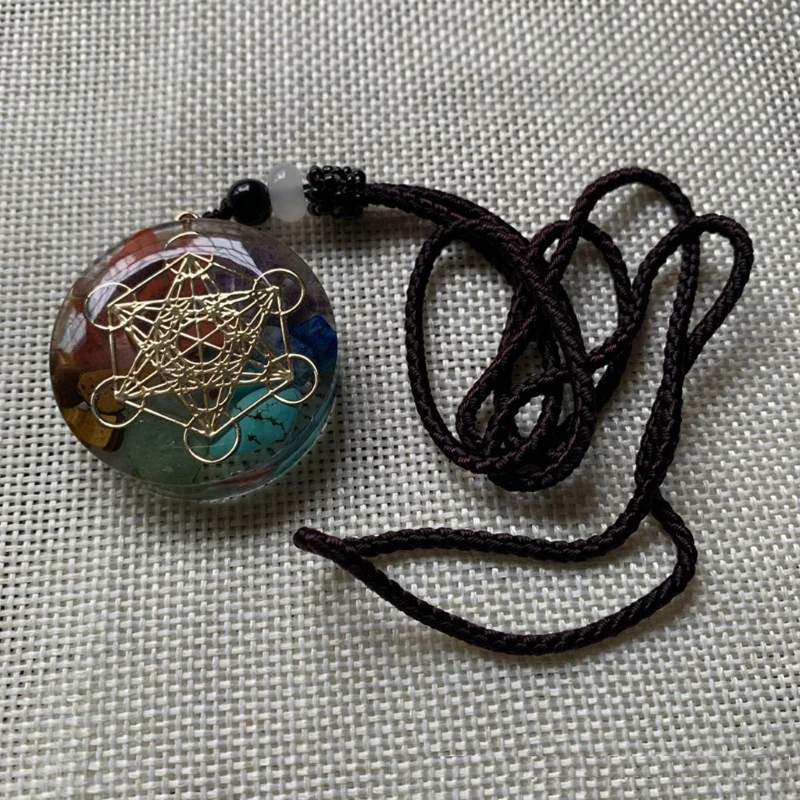 

7 Divination Necklace Generator Energy Accumulator Pendant Necklace Metatron's Cube Merkaba Necklace Jewelry Dropshipping