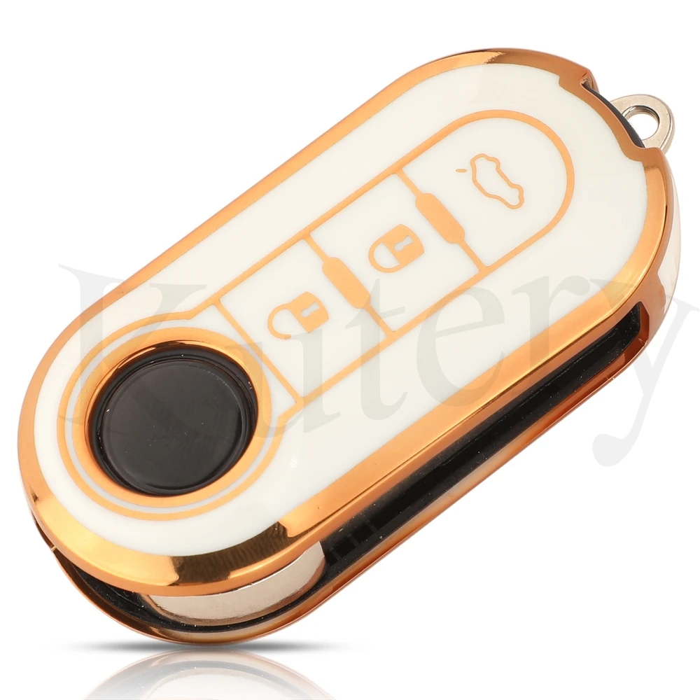 Мягкий Чехол Для Автомобильного Ключа Из ТПУ Jingyuqin Fiat 500 Ducato 500L Panda Punto Lancia Musa