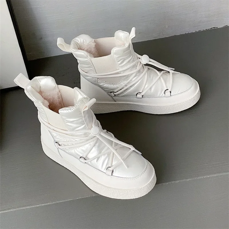 Зимние Модные тканевые сапоги для снежной погоды с зонтиками новинка 2023 женские