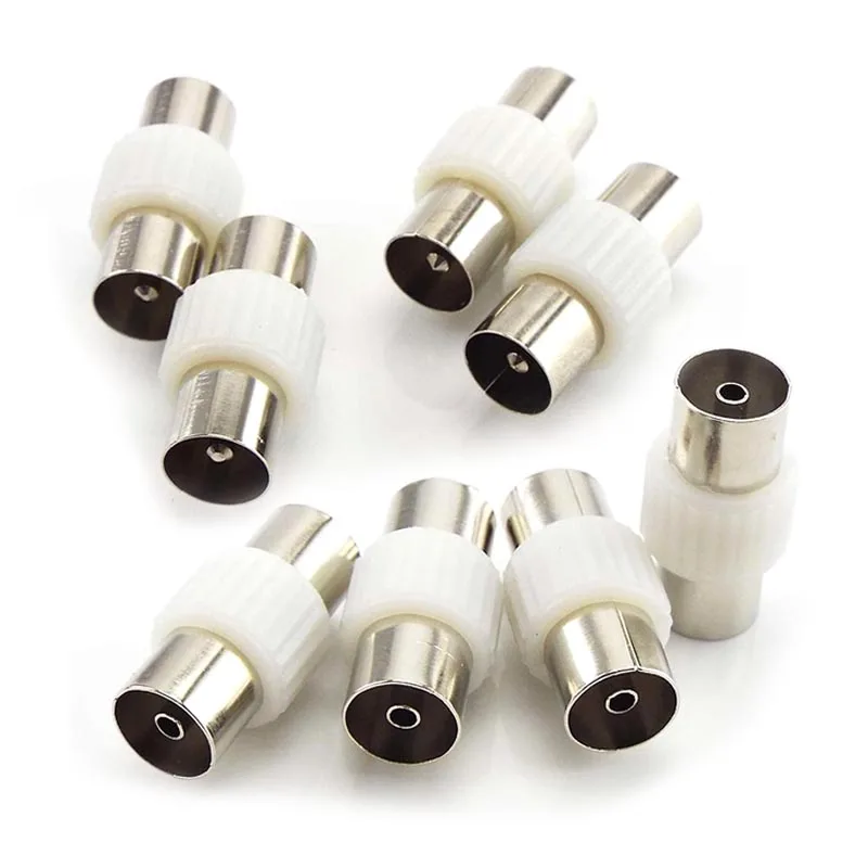 

10pcs Male to Male Female to Female TV Plug Jack for Antennas TV RF Coaxial Plugs Adapter Connector Coax Converter D1