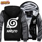 Хлопковая одежда Наруто Акацуки аниме для мужчин и женщин плюшевая куртка зимняя толстовка с капюшоном с красным облаком мультяшная детская одежда для мальчиков и девочек