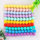 30 шт., силиконовые бусины для прорезывания зубов, 12 мм