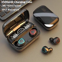 bluetooth earphone tws wireless headphones waterproof sport wireless earbuds stereo music gaming headset mic 3500 charging box