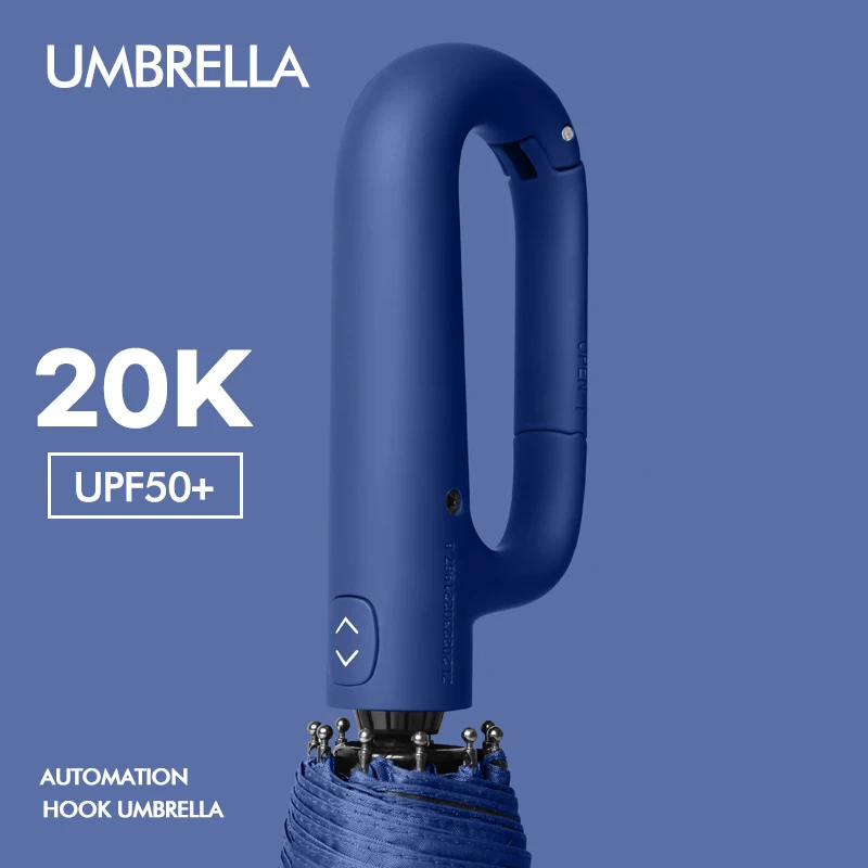 

Buckle Parasol Umbrella Windproof Strong 10 Bones Fully Automatic Sun Umbrella for Men Women Outdoor Big Umbrellas Free Shipping