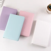 3 inch 5inch solid color leather photo album 100 photos plug in instax mini card storage bag retro pu leather photocard holder
