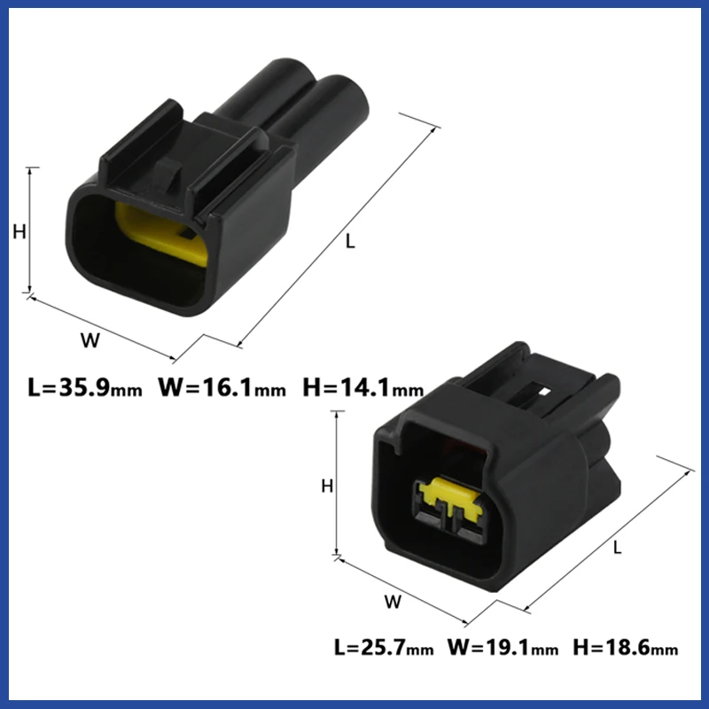 

Ford Focus High Voltage Package Ignition Coil Plug FW-C-2F-B FW-C-2M-B 2 Pin Connector