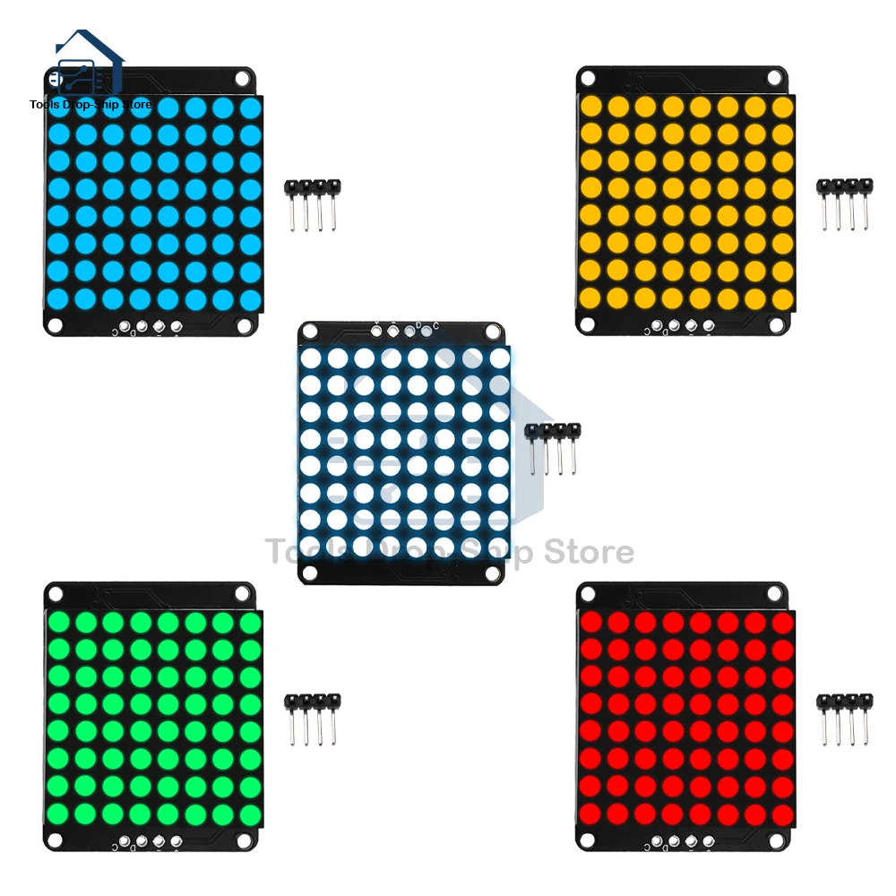 8x8 точечный матричный модуль красный фотоконтроллер дисплея HT16K33 I2C