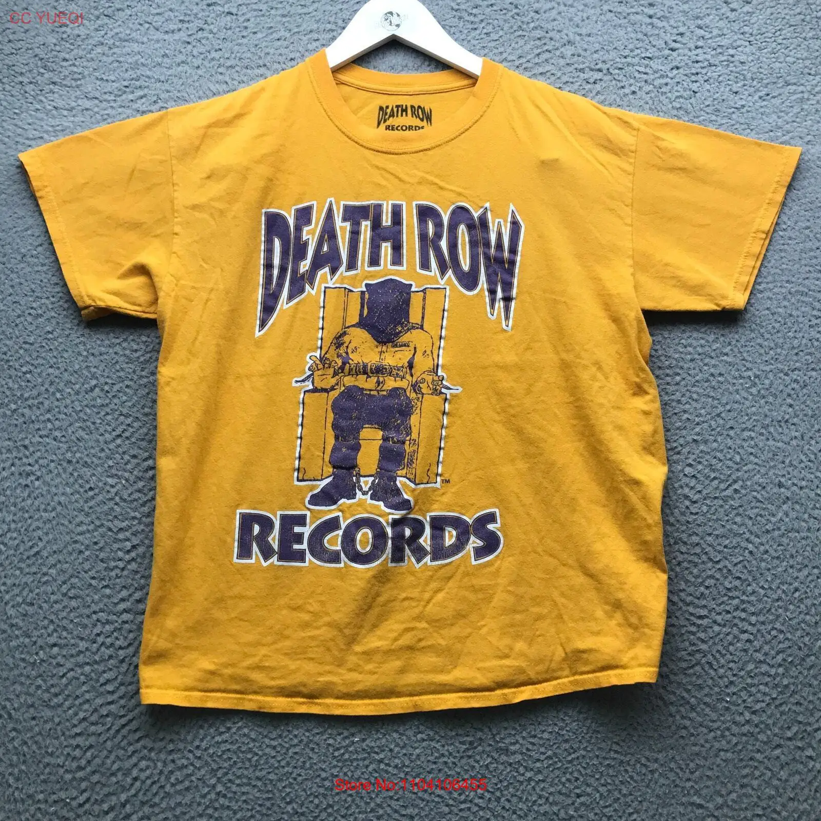 Музыкальная футболка Death Row Records мужская большая с коротким рукавом и круглым