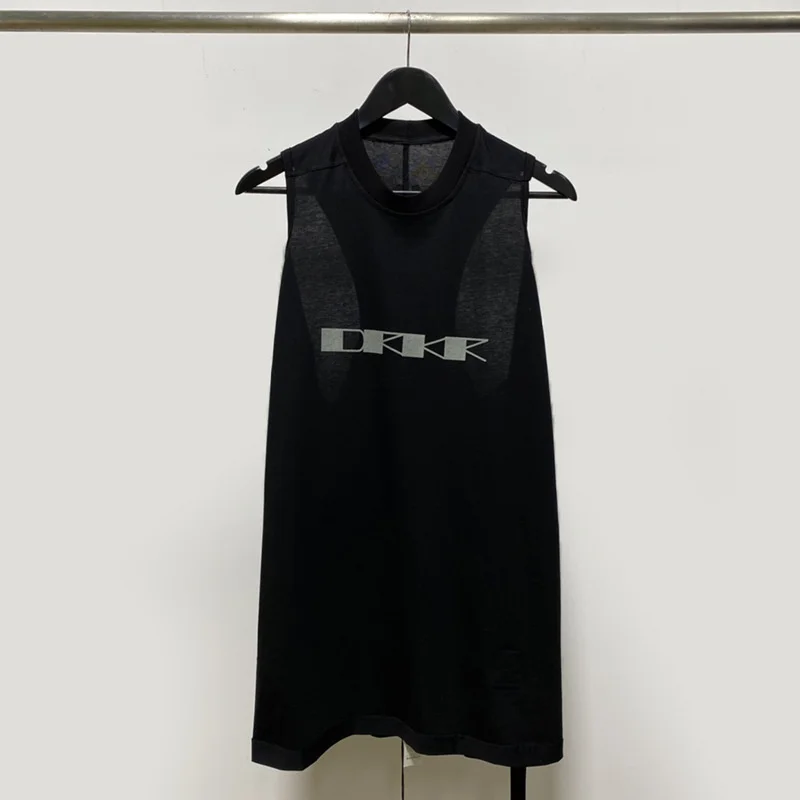 

2023ss RO Letter Printing Oversized Men Tops Owens Tank Vest Sleeveless Women's Summer Top Streetwear