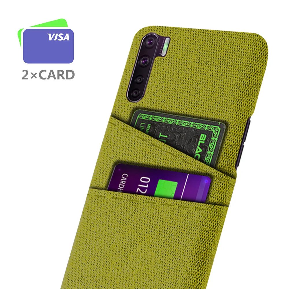 

For OPPO A91 Case 6.4" For OPPO F15 Case Funda Dual Card Fabric Cloth Luxury Business Cover For OPPO A91 A 91 2020 Cases Coque