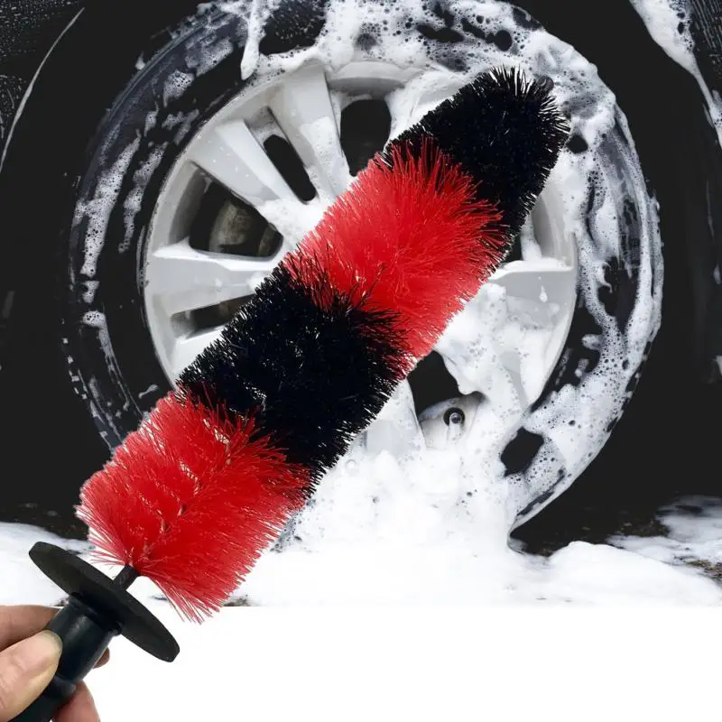 

Car Wash Brush Rim Wheel Cleaning Brush Extended Elastic Wire Bristles Durable Wheel Hub Tire Cleaning Brushes Auto Washing Tool