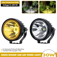 4inch round car led work light for motorcycle atv race dirt bike pickup truck boat trailer fog lights 12 48v
