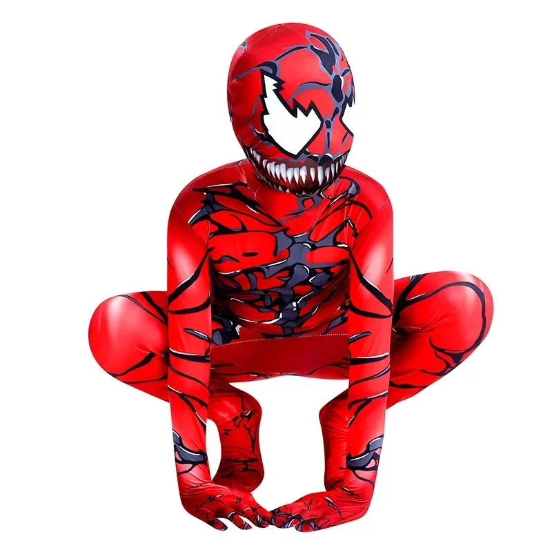 Новый комбинезон 2024 Venom 2 Carnage для детей карнавальный костюм супергерой паук и