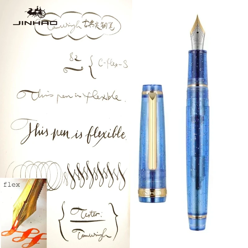 Фото Перьевая ручка JINHAO 82 с гибким пером, мягкая, для эскизов, рисования цветов, готического письма, круглописьма, канцелярские товары для школы и офиса №1