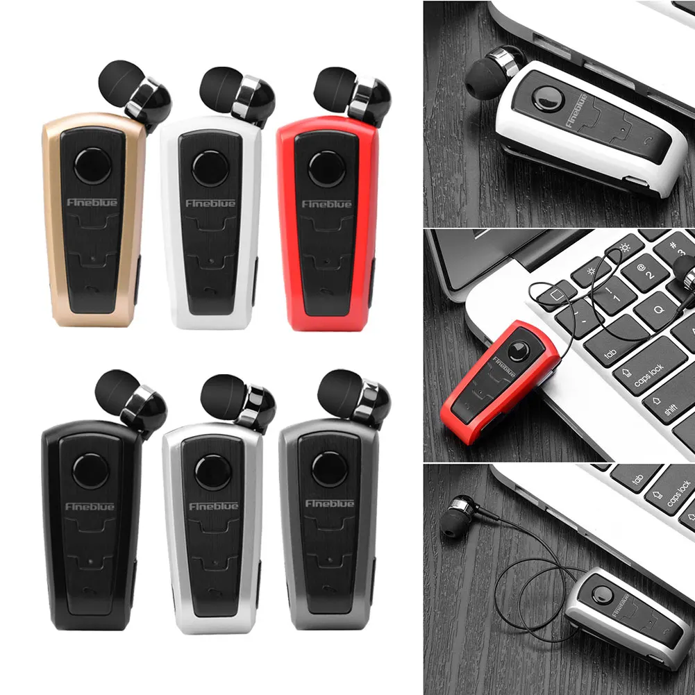 

Fineblue F910 Portable Business Wireless Bluetooth Headset Collar ClipOn Vibrate For All Mobile Phones With Bluetooth