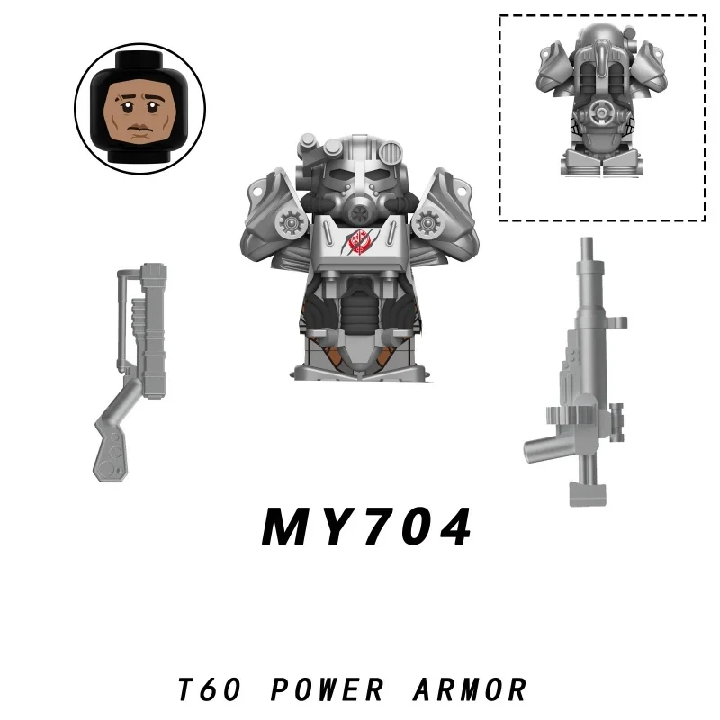 Аниме мультфильм строительные блоки Люси Максимус T60Power Armor игрушки мини-фигурки