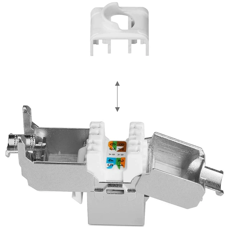 

12 Pcs Shielded Keystone Module Jacks For Snap-In Patch Panel Installation Of CAT6A Cables