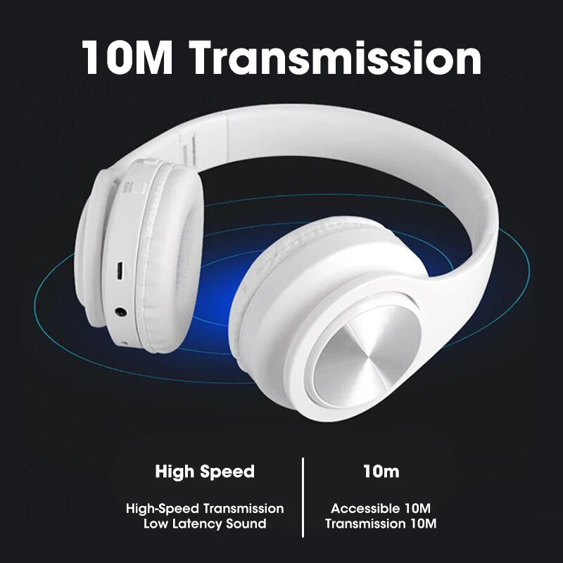Складные беспроводные наушники Bluetooth стерео гарнитура Музыка спортивные с