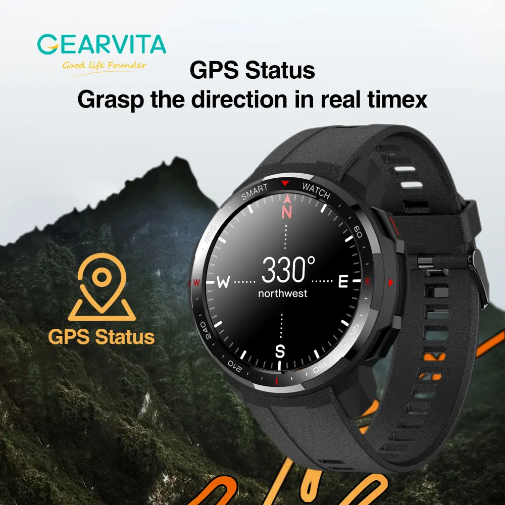 8G Memory GPS Status Smart Watch Wrist Recorder Music Bluetooth Call Blood Pressure/Oxygen Men For Huawei Xiaomi Smartwatch |
