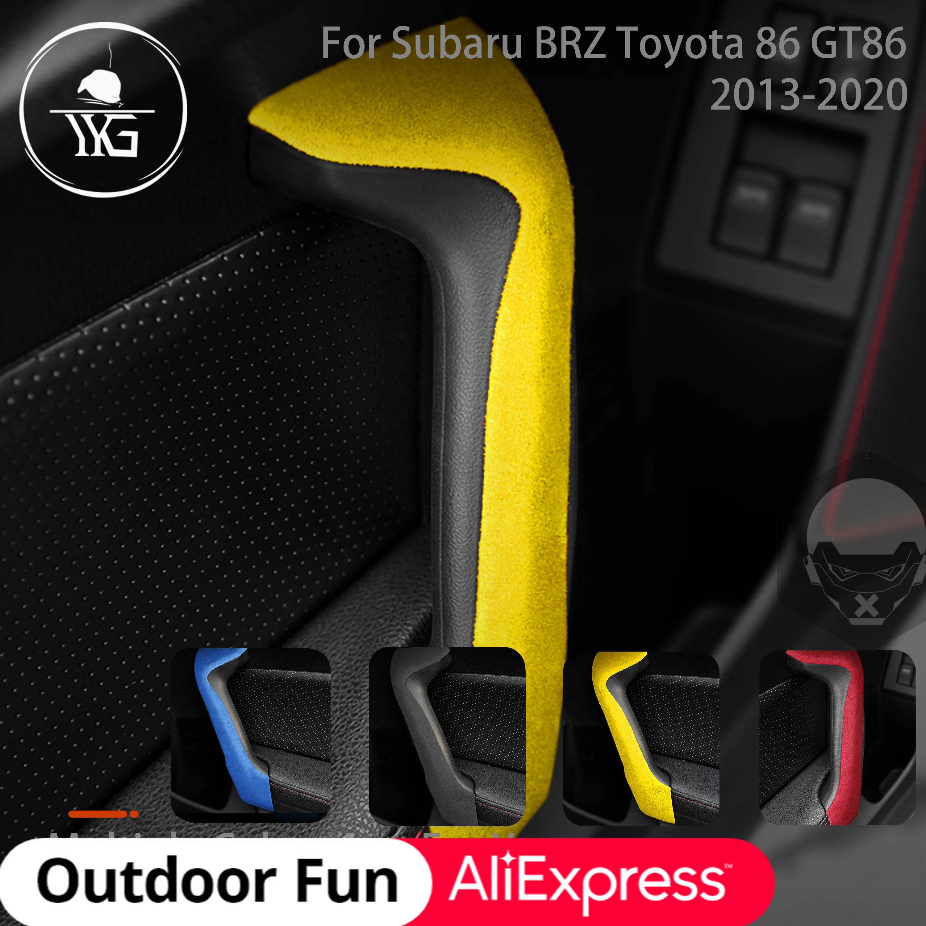 

RRX Поворотная меховая замшевая накидка для Subaru BRZ Toyota 86 GT86 2013-2020 дверная ручка ворота ABS крышка молдинг отделка Аксессуары