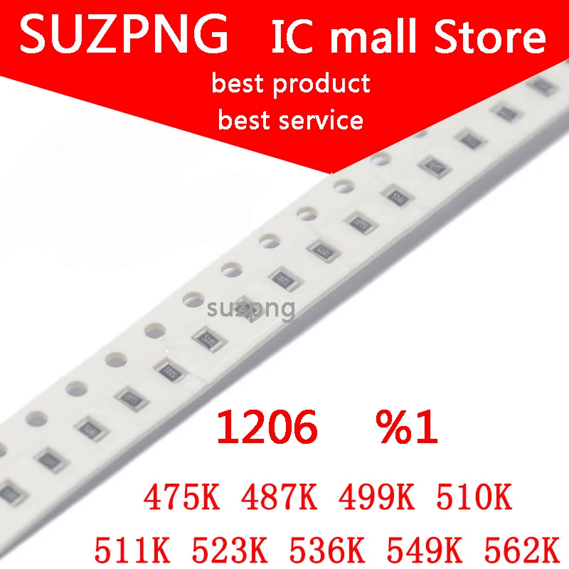 

100 шт. 1206 SMD % 1 Smd резистор 475K 487K 499K 510K 511K 523K 536K 549K 562K