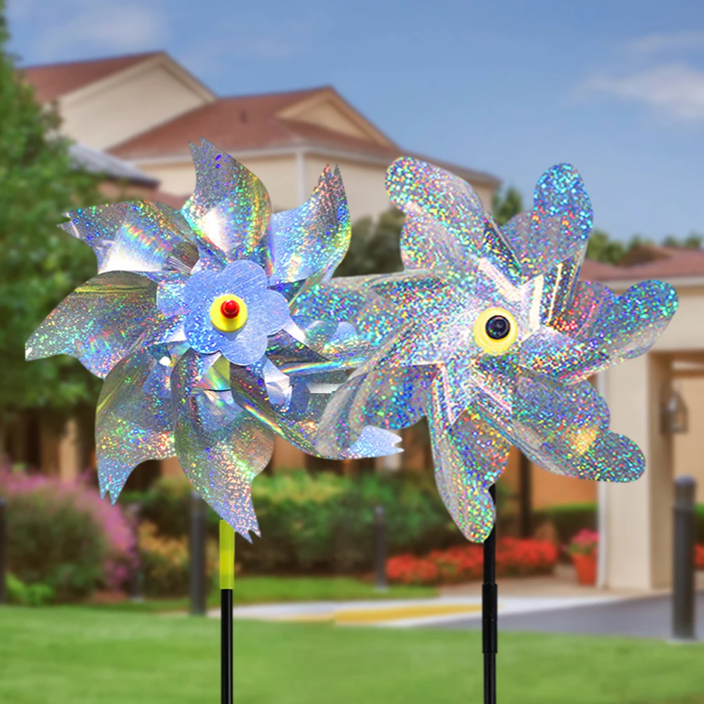 

10piece Scaring Birds Away - Environmentally Friendly Bird Repellent Windmills For Effective