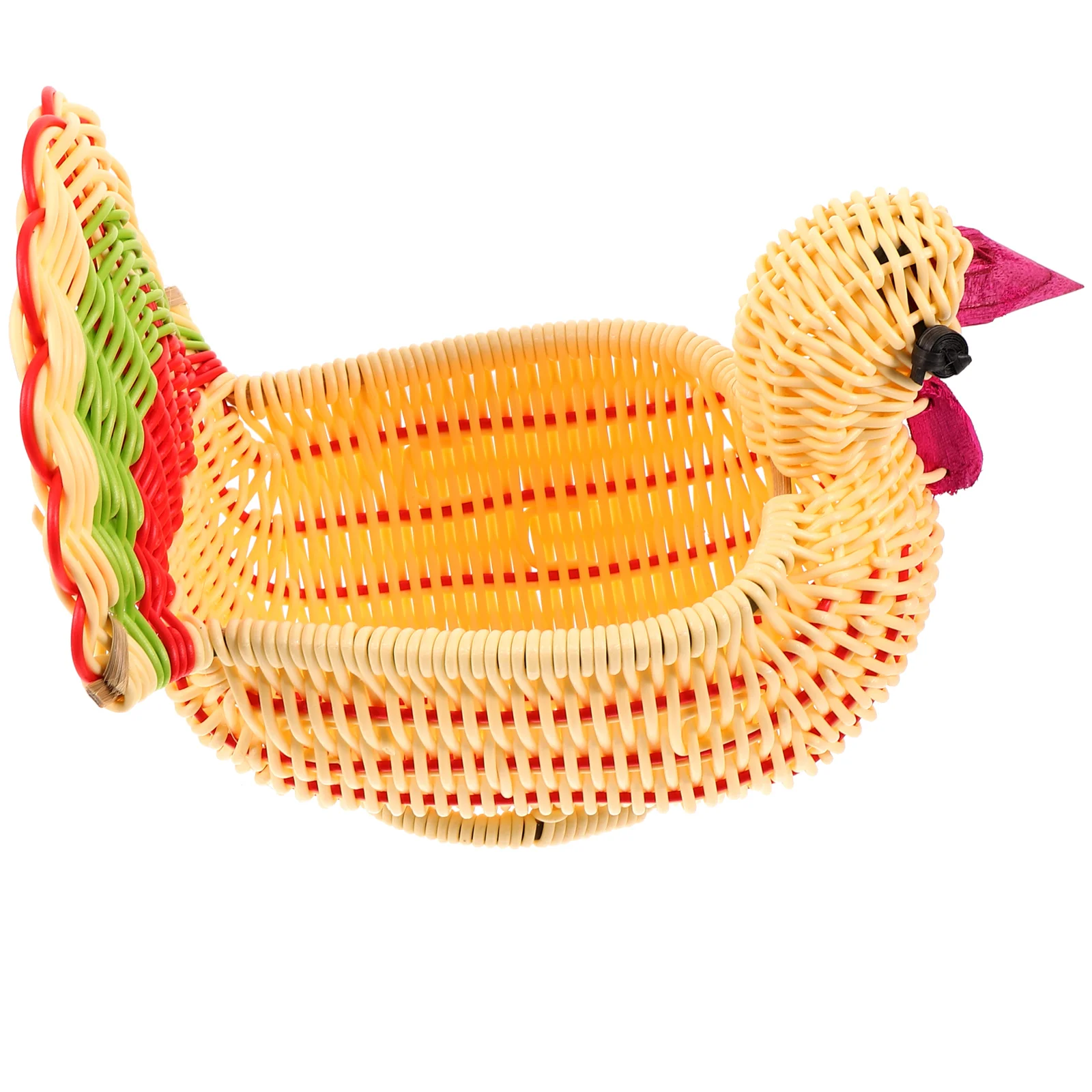 

Food Storage Tray Dried Fruit Tray Reusable Imitation Rattan Fruit Basket Container