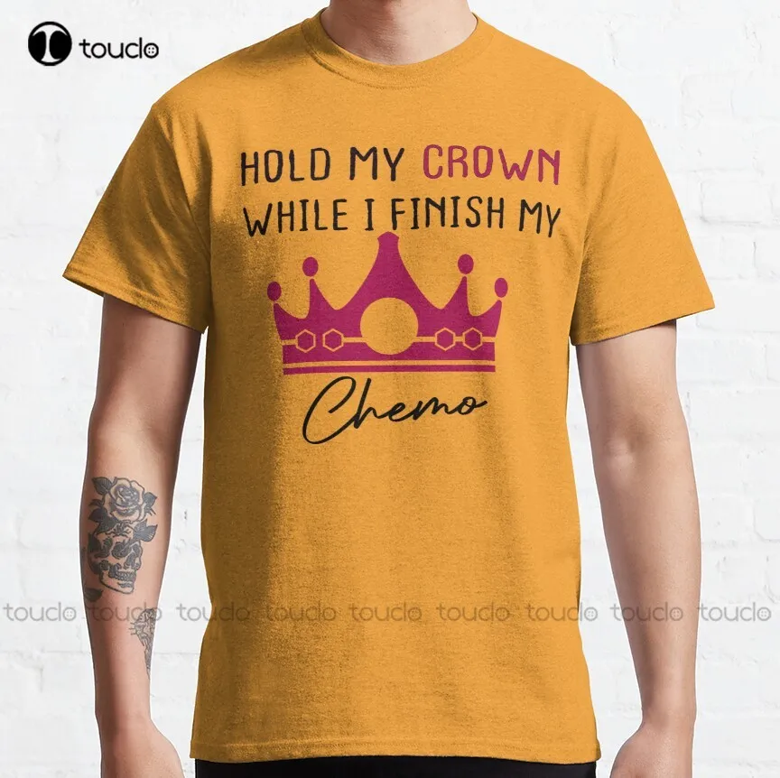 

Классическая футболка с надписью «Hold My Crown But I Finish My Chemo», женские футболки с подсолнухом, футболки, уличная одежда в стиле Харадзюку, новинка,...