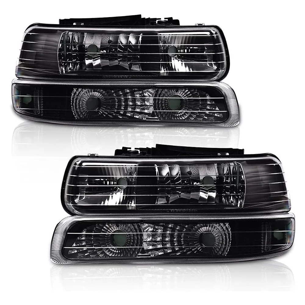 

Пара фар для Chevrolet Silverado 1999 2000 2001 2002, DRL, дневные ходовые огни, противотуманные фары, фары дальнего света, парковочные огни