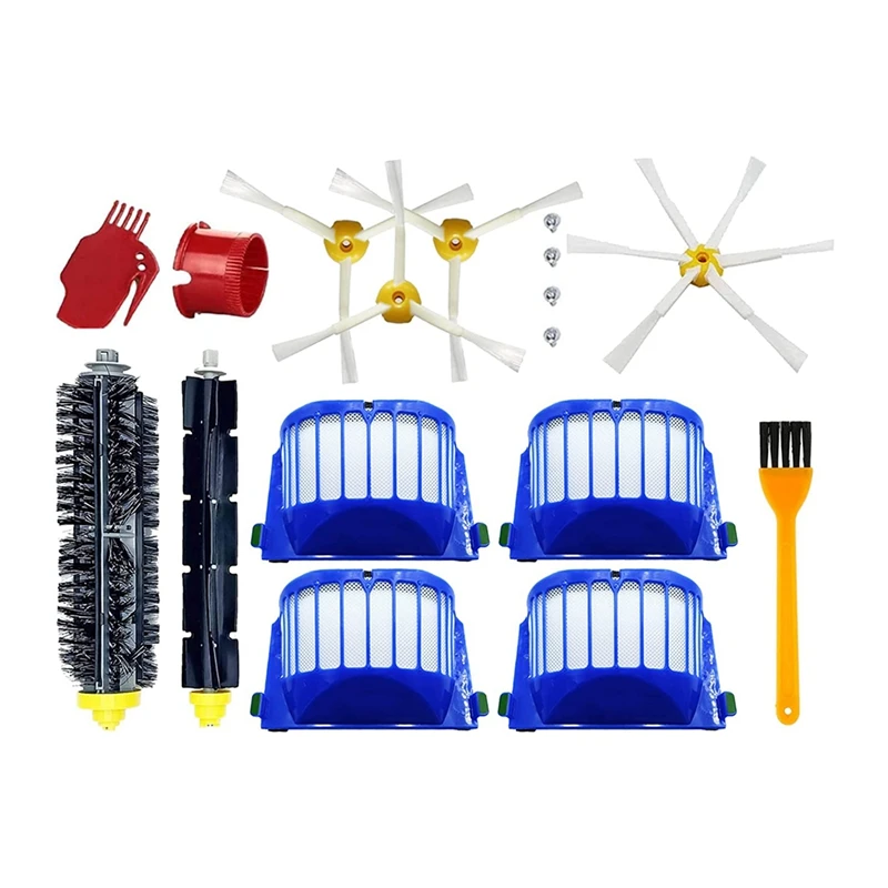 

IG-Replacement Accessories Compatible For Irobot Roomba 600 Series Vacuum Cleaner,Side Brushes Filters Extractor Rollers
