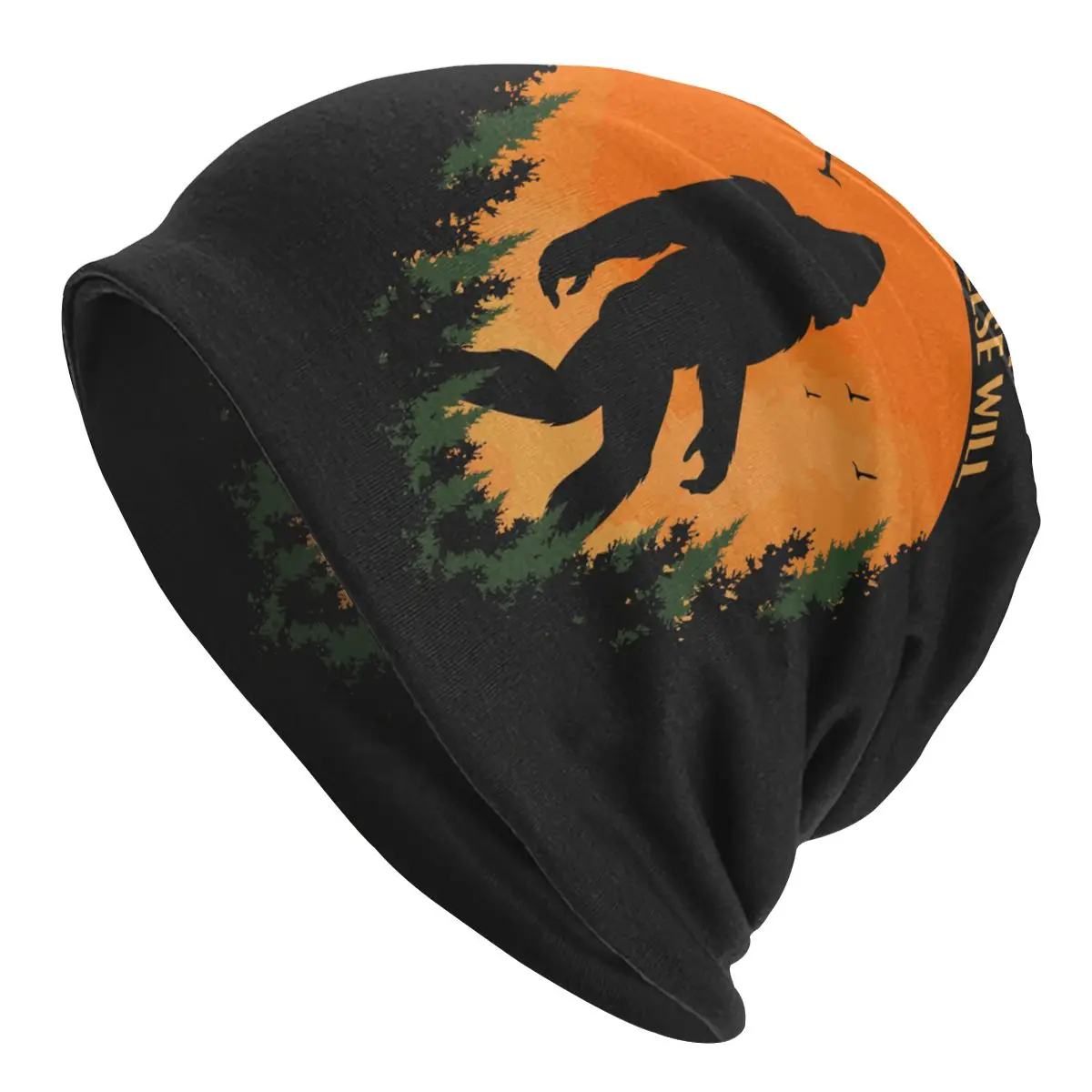 

Streetwear Winter Warm Women Men Knit Hats Adult Unisex Bigfoot Believe In Yourself Skullies Beanies Caps Retro Bonnet Hats
