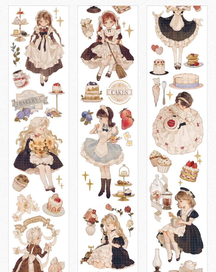 

5meter/10Meter New Shine Studio Cute Bakey Girl PET Tape