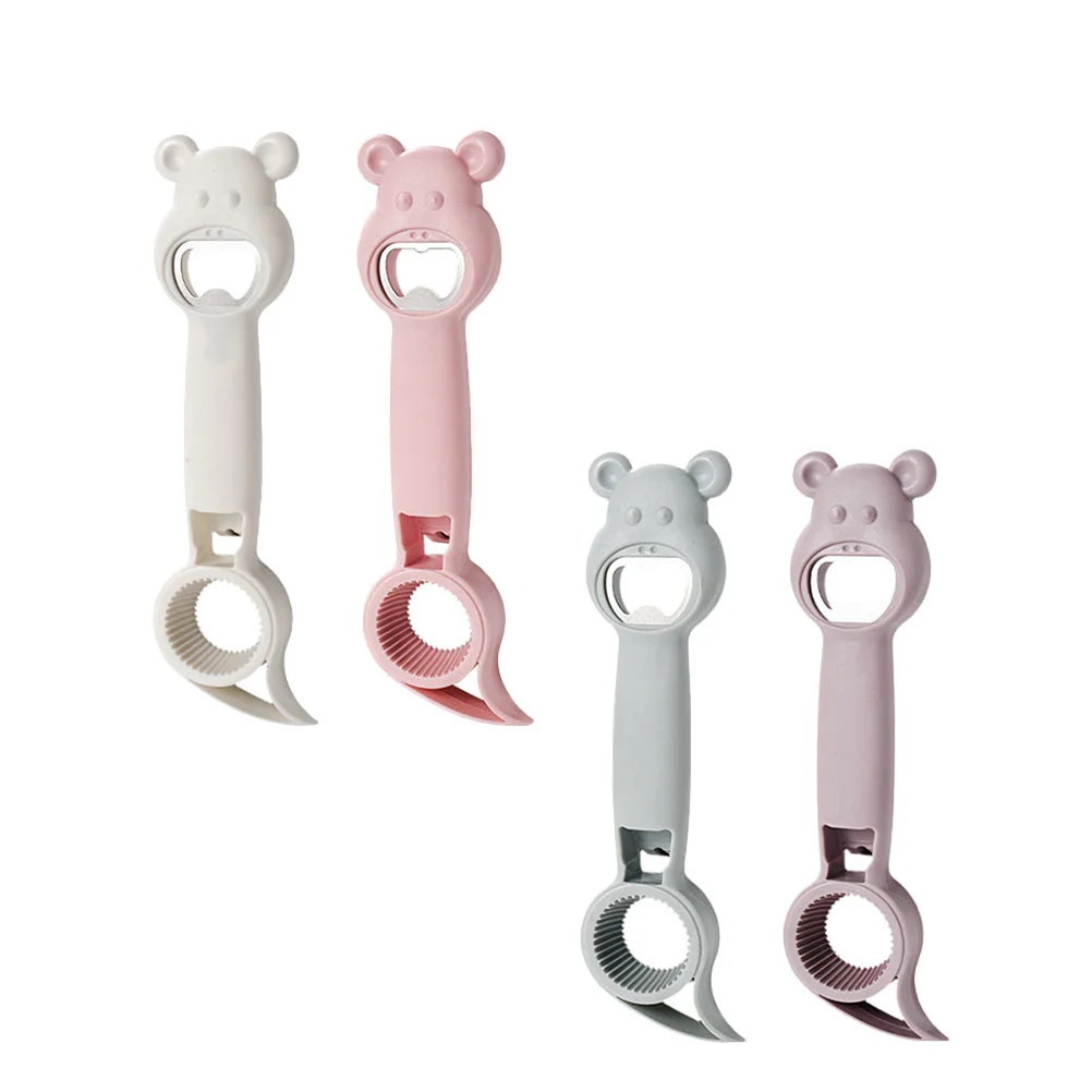 

Opener Bottle Beercan Lid Openers Cap Corkscrew Gripper Jar Household Multifunctional Cork Remover Vintage Cute Cartoon Metal