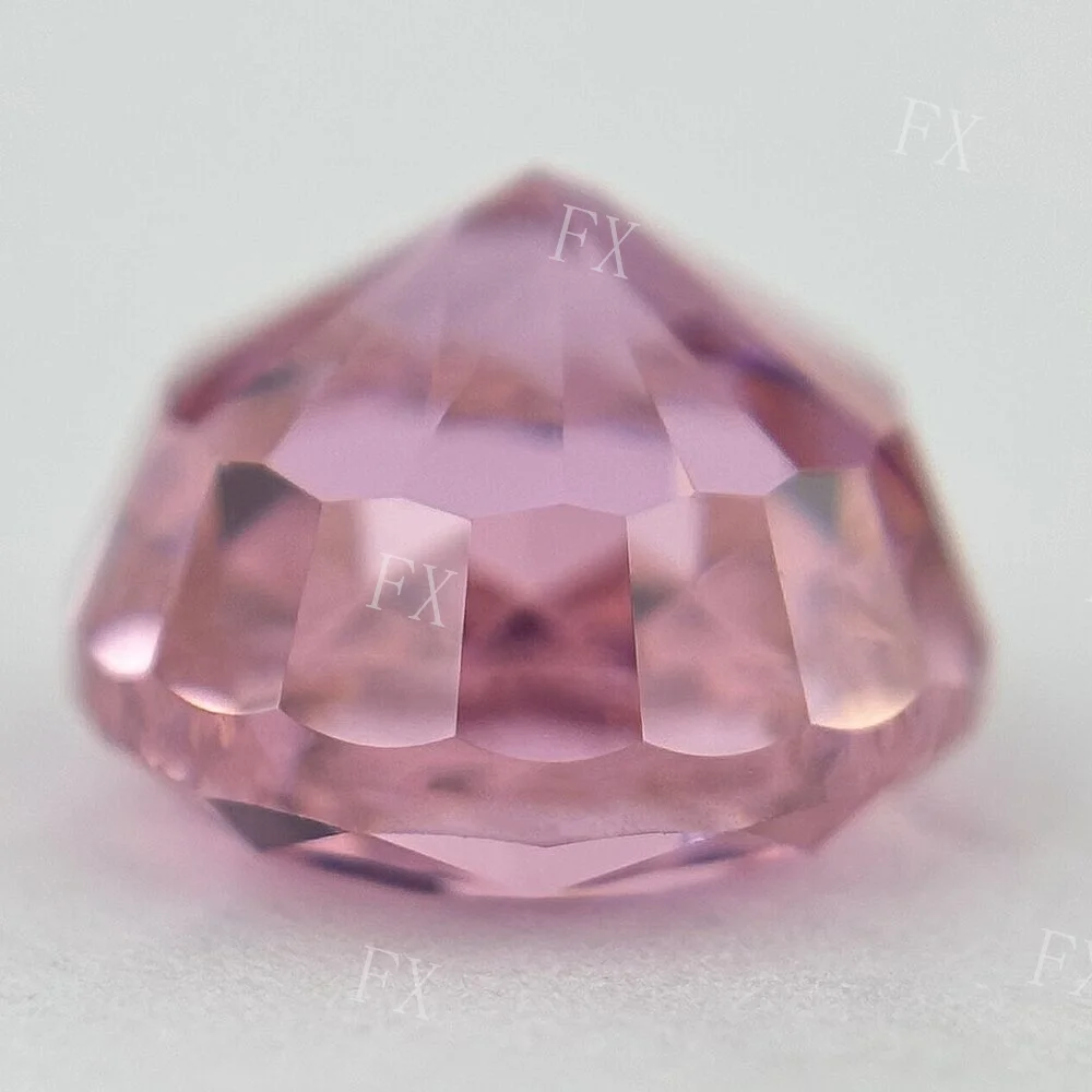 D-розовый круглый кубический цирконий с измельченным кубическим цирконием 5-10 мм